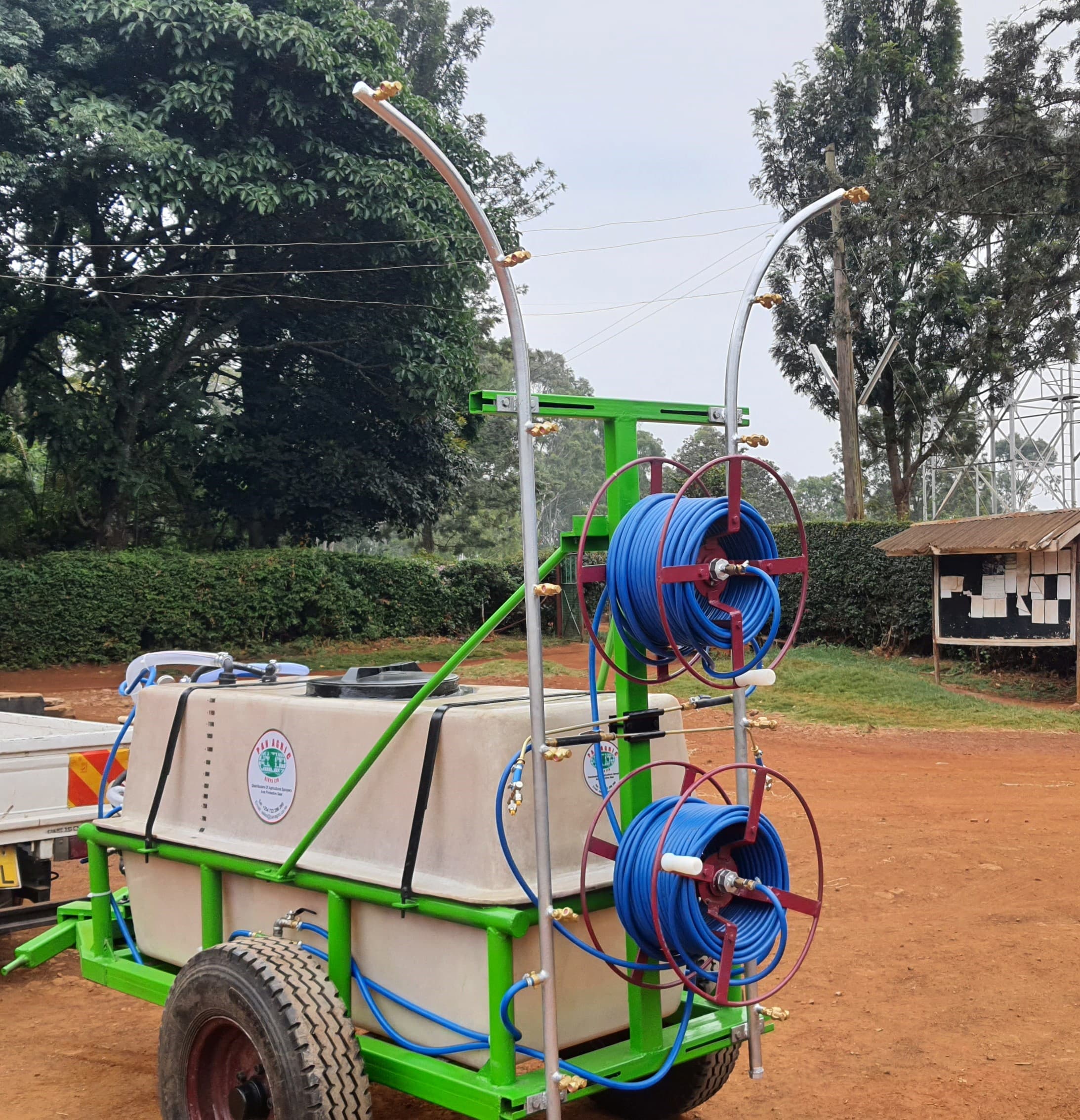 PAN 1200L Tractor-Mounted Hockey Stick Boom Sprayer with Hose Reel